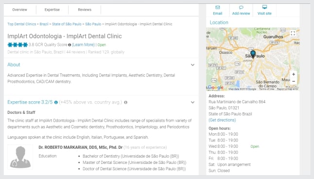 A ImplArt é a melhor clínica odontológica do Brasil, segundo o GCR